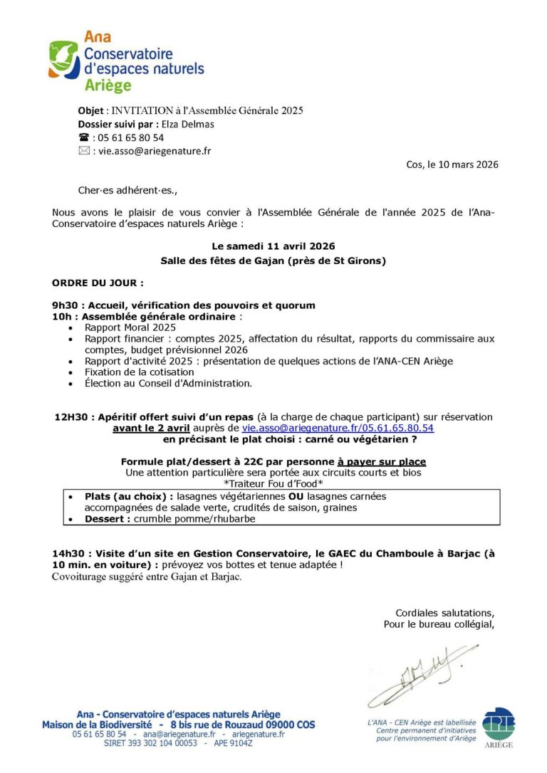Assemblée Générale 2026